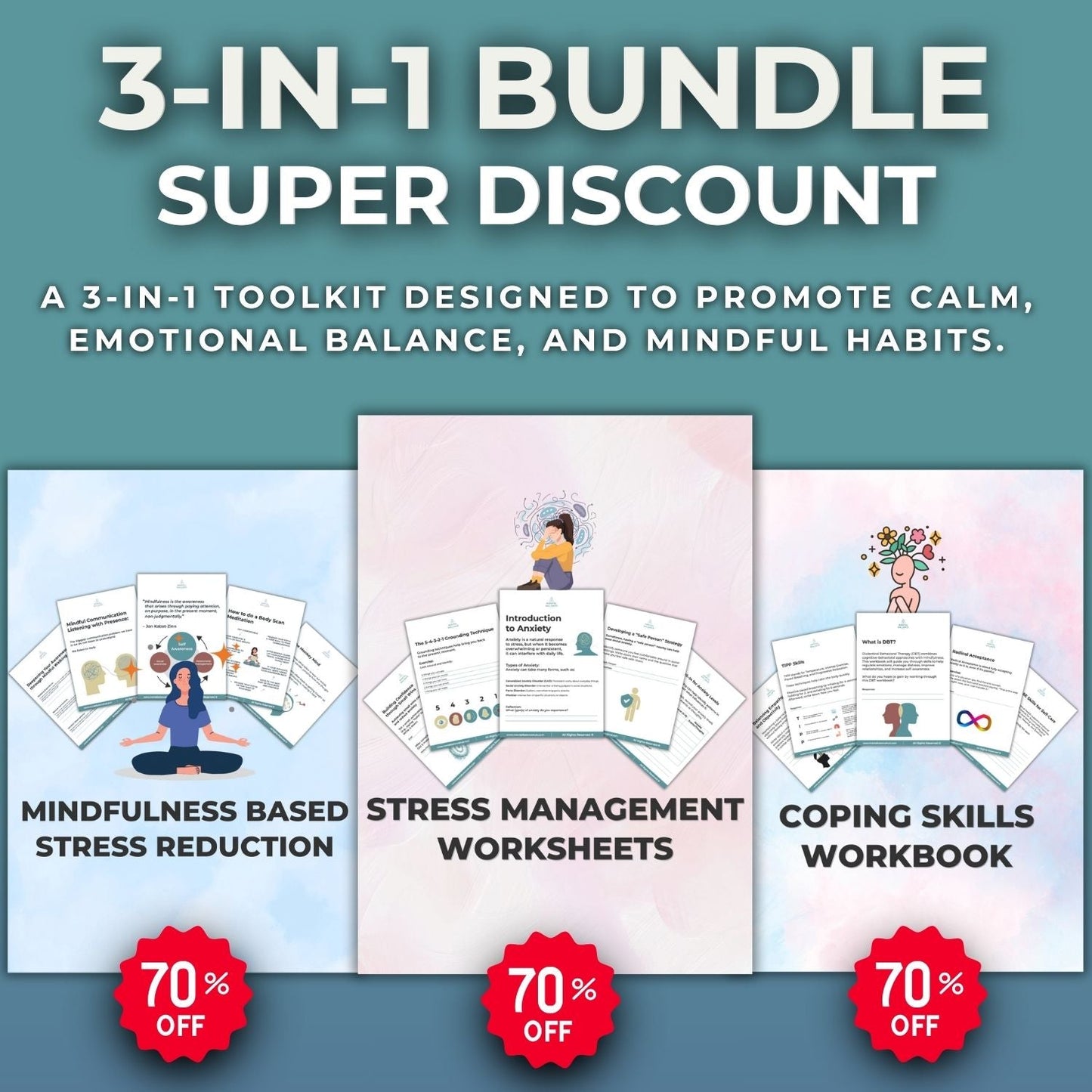 3 - in - 1 Emotional Wellness Bundle - Mental Balance Hub