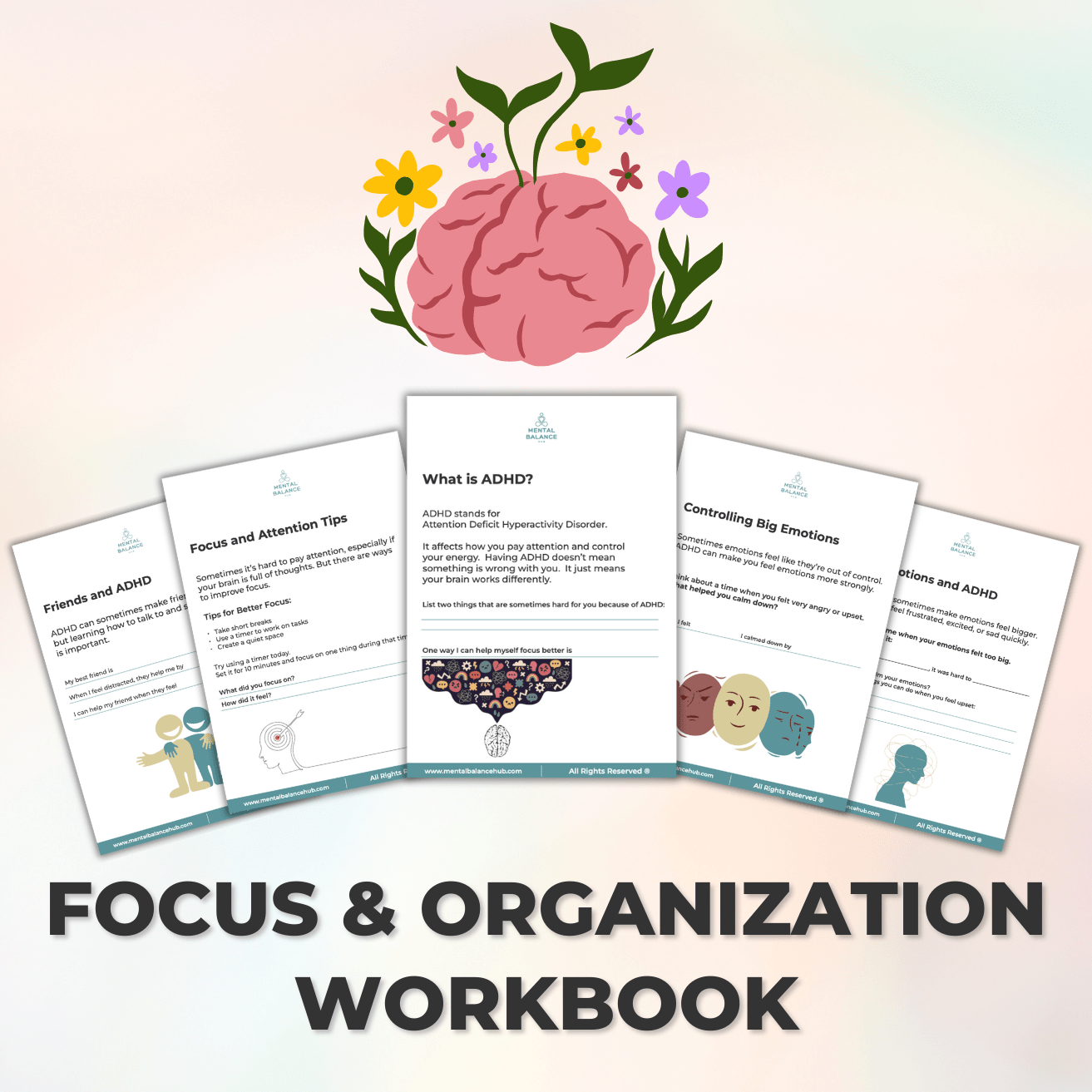 Focus & Organization Workbook - Mental Balance Hub