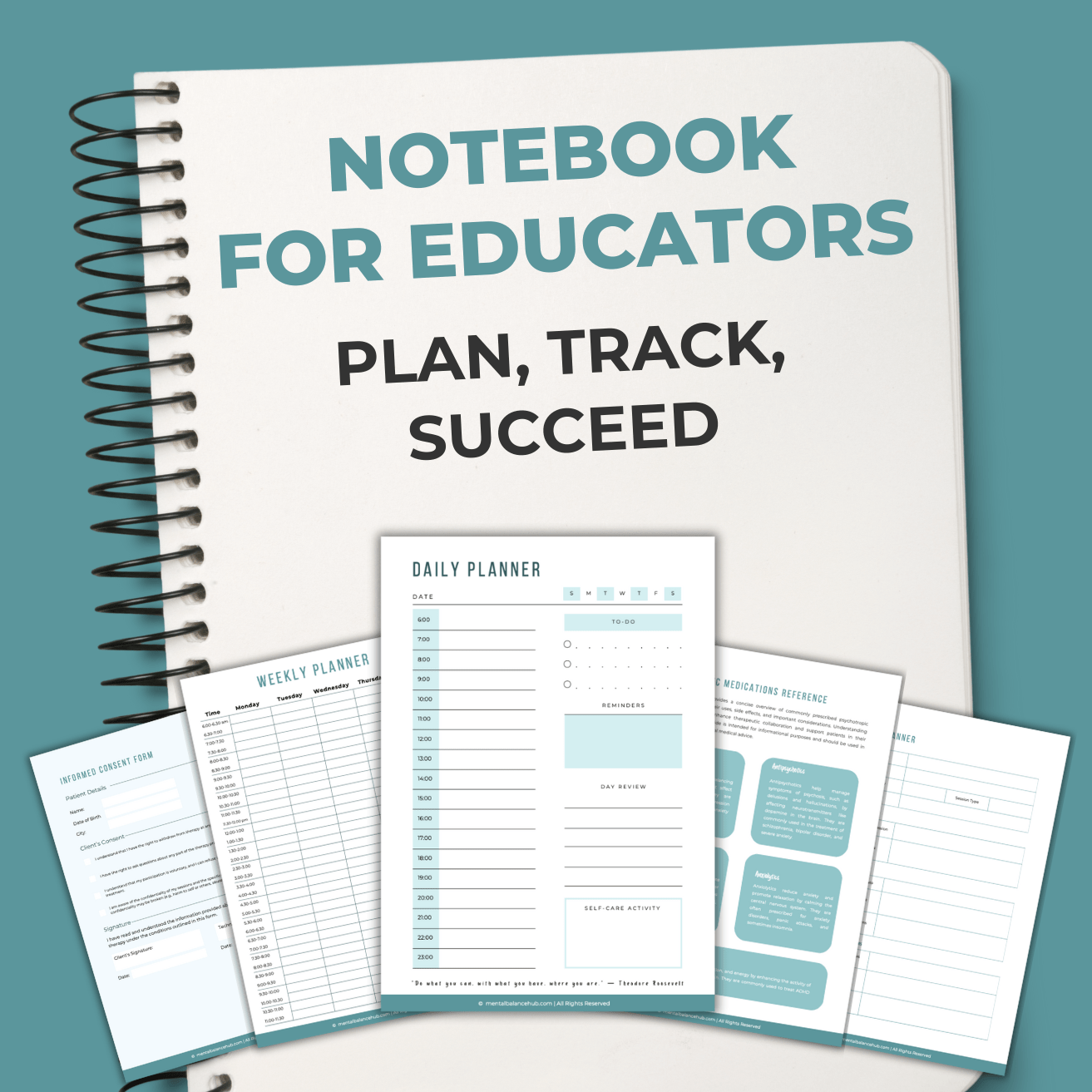 Notebook Study Structure Notebook for Educators – Mental Balance Hub